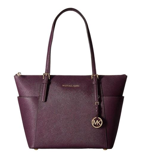 michael kors jet set travel tote damson|Michael Kors designer tote jet set.